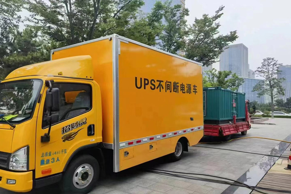 红桥发电机租赁施工现场