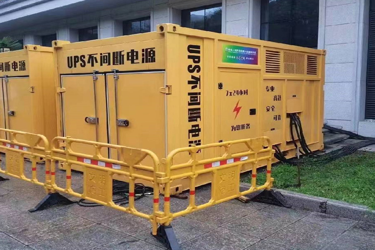 红桥发电机租赁施工现场