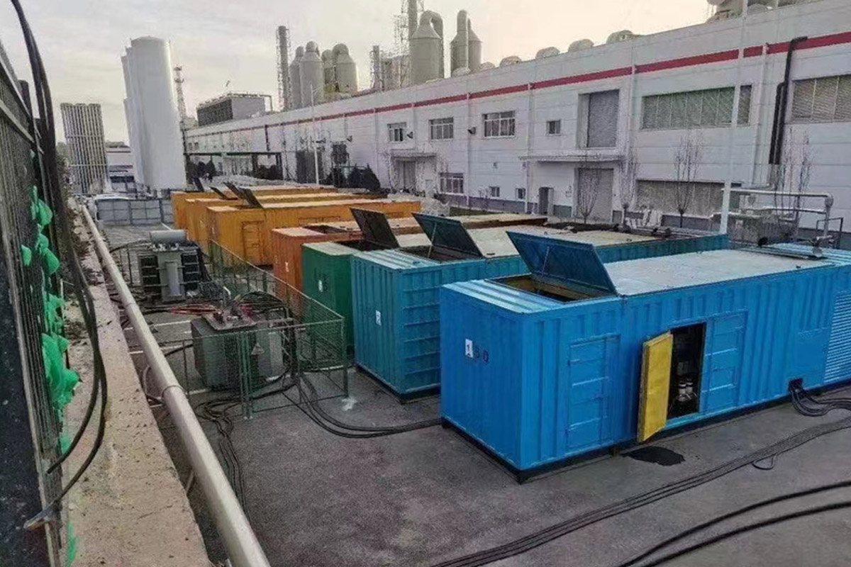 红桥发电机租赁施工现场